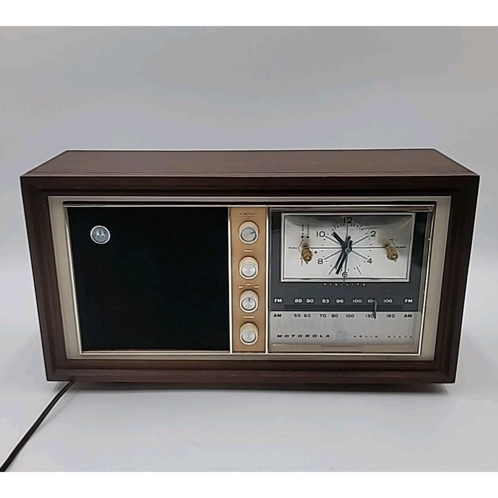 VTG MOTOROLA Radio Solid State‎ Alarm Clock AM/FM Radio TC14CW Works READ